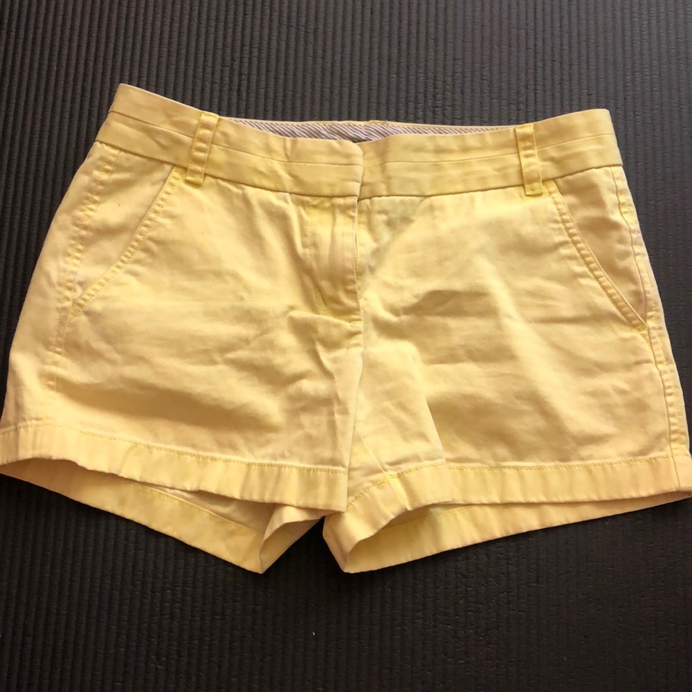 Yellow size 6 J.Crew Chino shorts